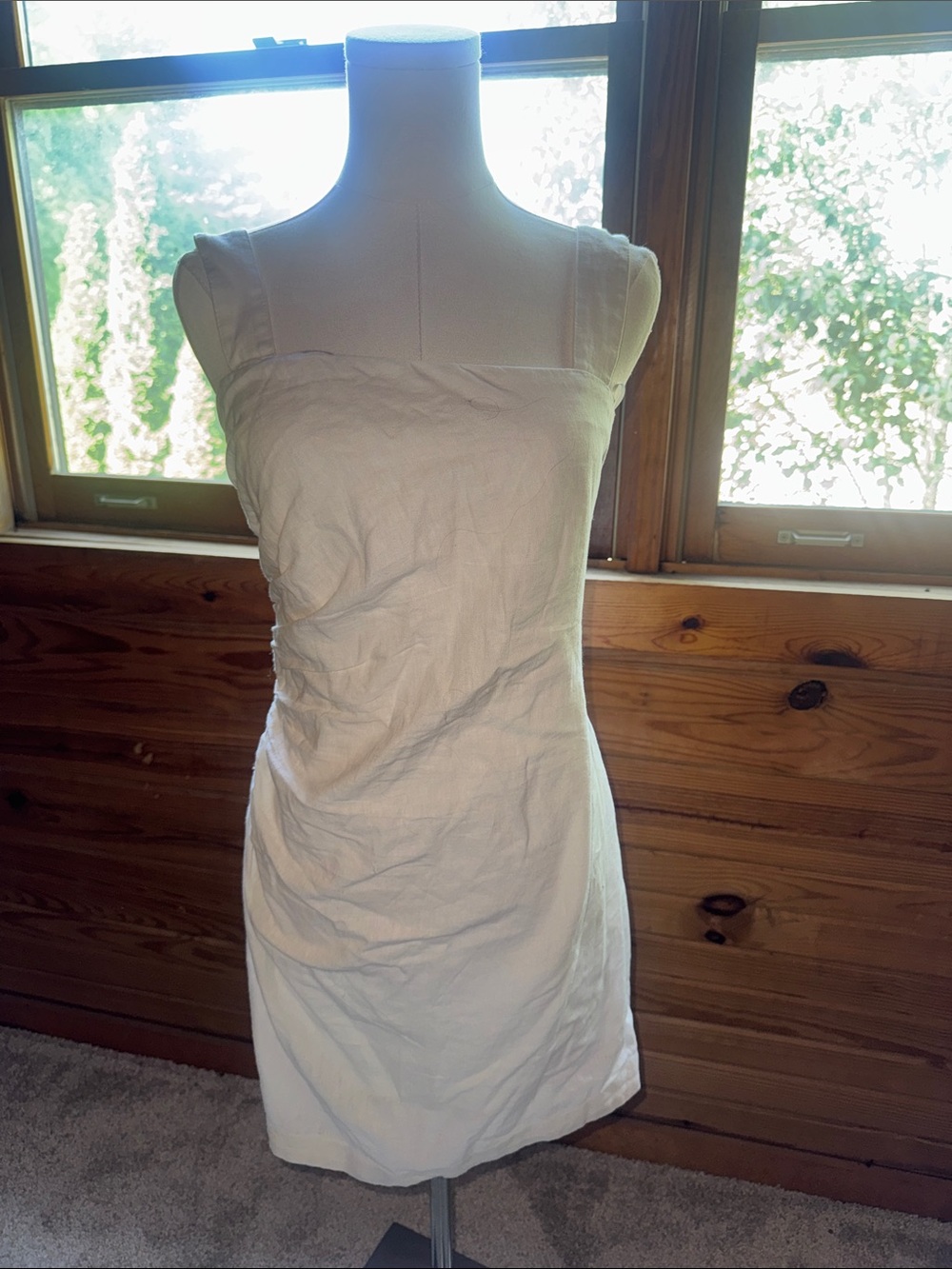 Abercrombie & Fitch White Square-Neck Mini Dress